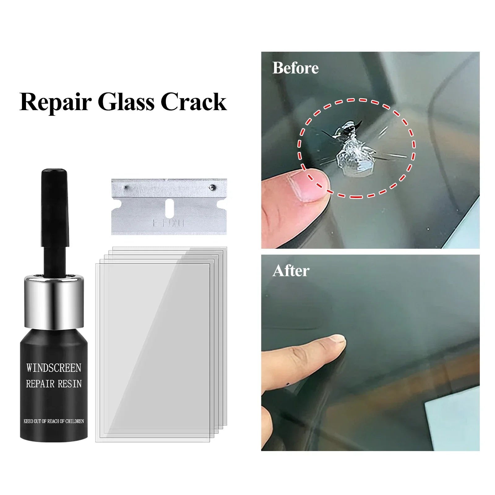 Glass Crack Repair Kit