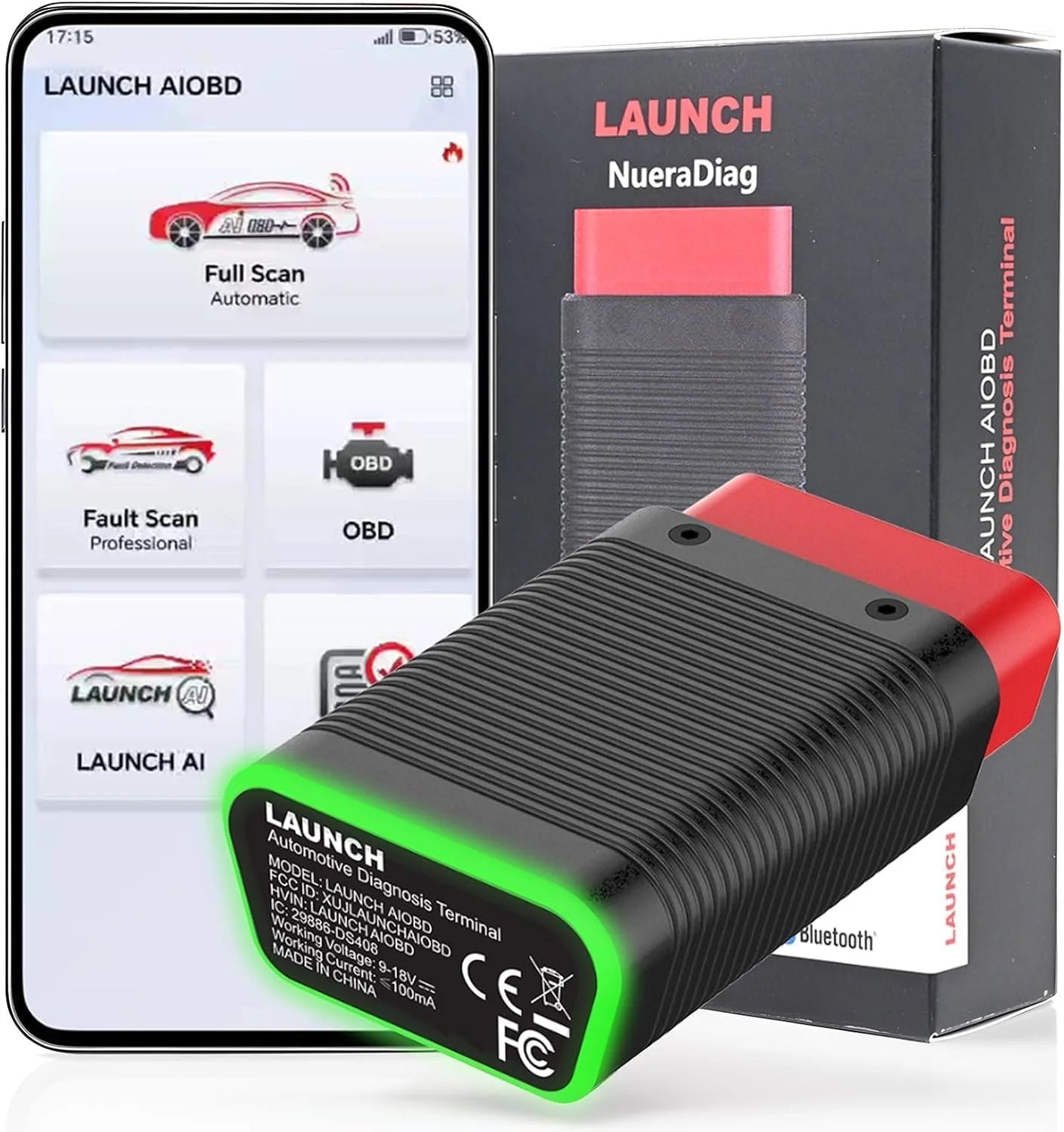 Launch AIOBD Bluetooth OBD2 Scanner – Full System Diagnostic Tool